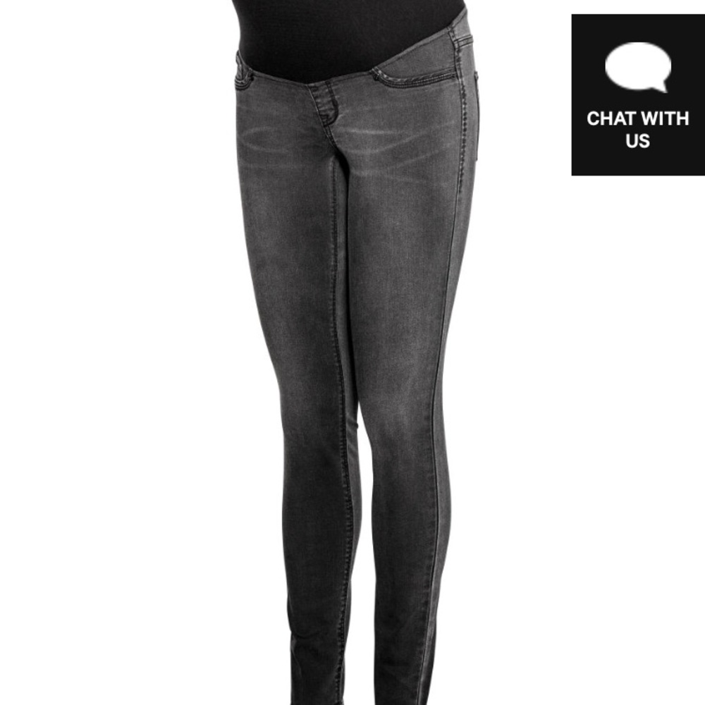 H&M maternity skinny jeans dark grey